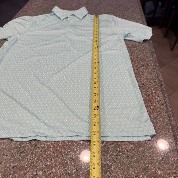 Full TurnThe Frisco Polo Mens S Floral Golf Summer Shirt permomanc style IS06808 - Picture 7 of 11